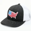 Oil Field Hats Men's Black & White American Flag US Patch Mesh-Back Ball Cap -Sheplers Sales 2000350293 001 P1