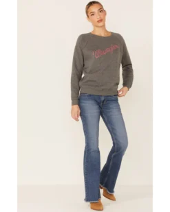 Wrangler Women's Western Knit Long Sleeve Pullover Sweatshirt -Sheplers Sales 2000350346 022 P4