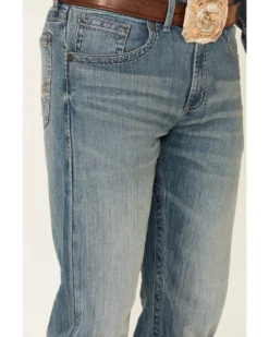 Rock 47 By Wrangler Men's Cochran Medium Wash Stretch Slim Straight Jeans -Sheplers Sales 2000350739 400 P2