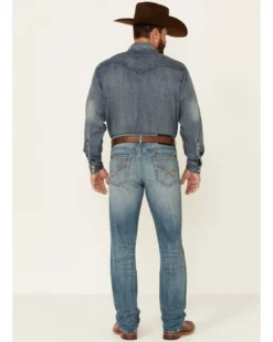 Rock 47 By Wrangler Men's Cochran Medium Wash Stretch Slim Straight Jeans -Sheplers Sales 2000350739 400 P3