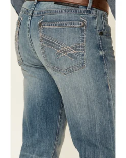 Rock 47 By Wrangler Men's Cochran Medium Wash Stretch Slim Straight Jeans -Sheplers Sales 2000350739 400 P4