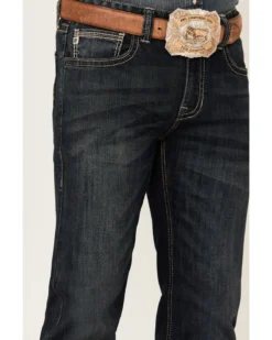 Rock & Roll Denim Men's Vintage Dark Revolver Stretch Slim Straight Jeans -Sheplers Sales 2000351108 400 P4