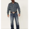 Cody James Men's Double Kicker Medium Dark Wash Stretch Relaxed Bootcut Jeans -Sheplers Sales 2000351797 400 P1