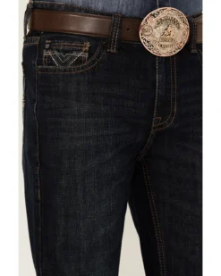 Rock & Roll Denim Men's Dark Wash Double Barrel Relaxed Straight Leg Jeans -Sheplers Sales 2000352156 400 P4