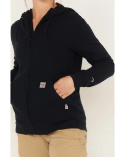 Carhartt Women's Force FR Relaxed Fit Zip Front Sweatshirt Work Hoodie 8 Carhartt Women's Force FR Relaxed Fit Zip Front Sweatshirt Work Hoodie -Sheplers Sales 2000353508 410 P3