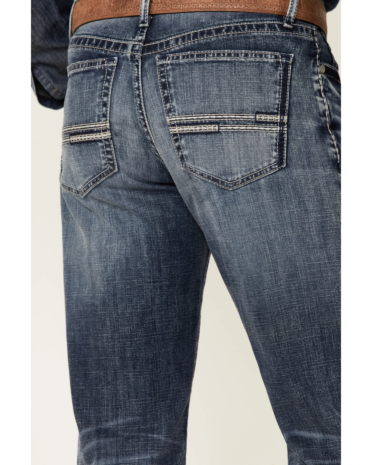 Cinch Men's White Label Medium Stonewash Performance Stretch Relaxed Straight Jeans 6 Cinch Men's White Label Medium Stonewash Performance Stretch Relaxed Straight Jeans - Image 4