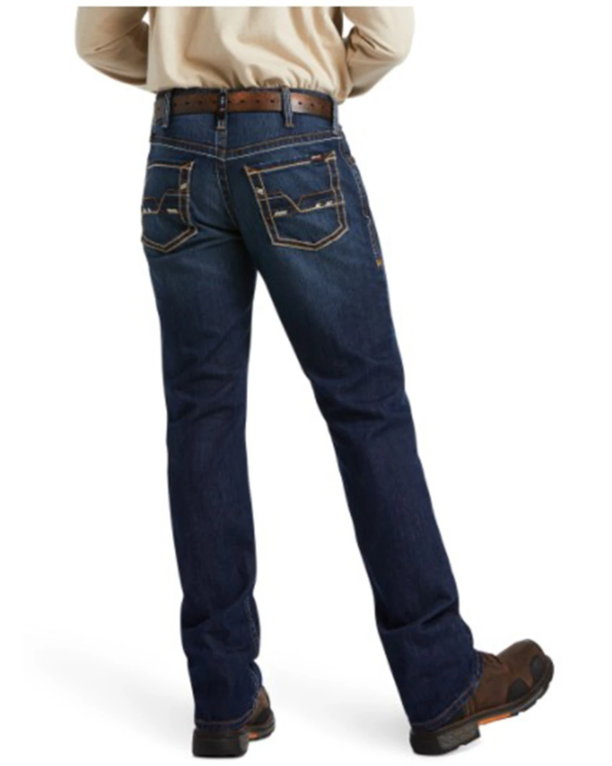 Ariat Men's FR M4 Stillwell Dark Wash Durastretch Relaxed Bootcut Work Jeans 4 Ariat Men's FR M4 Stillwell Dark Wash Durastretch Relaxed Bootcut Work Jeans - Image 2