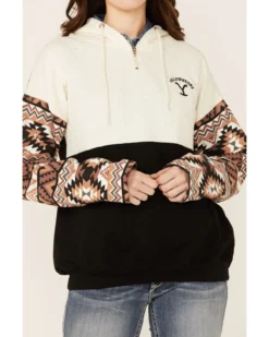 Paramount Network's Yellowstone Women's Mauve Southwestern Sleeve Hoodie Pullover 7 Paramount Network's Yellowstone Women's Mauve Southwestern Sleeve Hoodie Pullover -Sheplers Sales 2000356684 661 P2