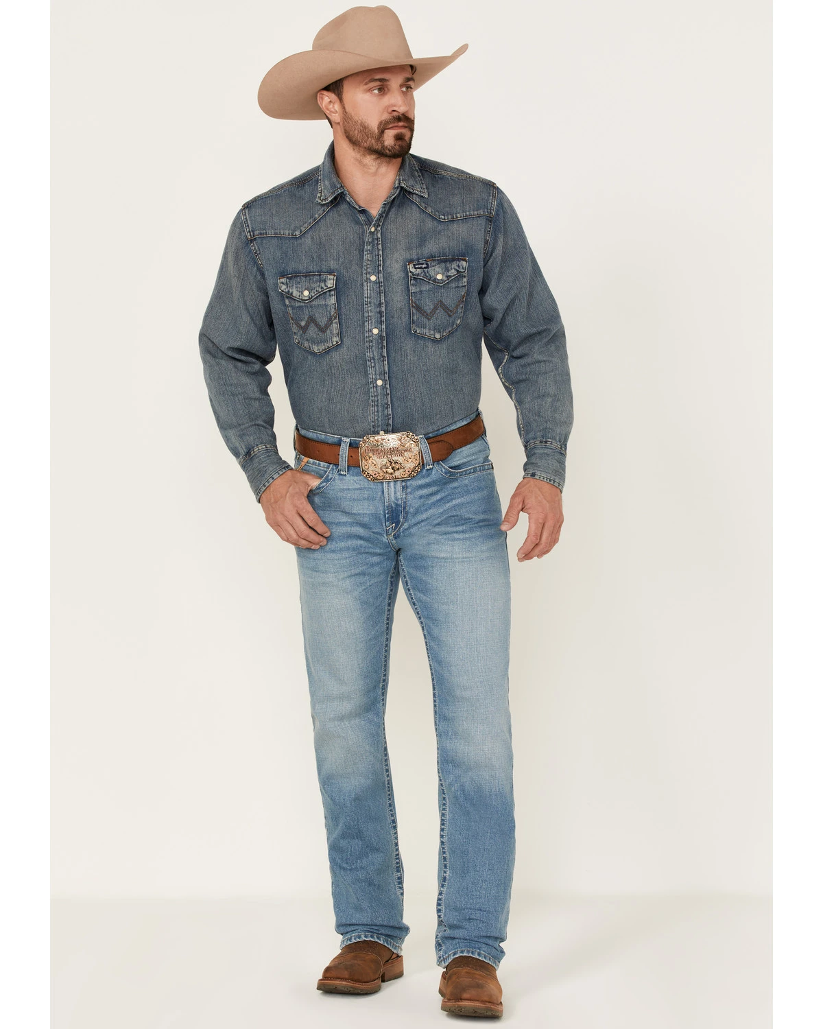 Ariat Men's M7 Hartwell Julian Medium Wash Stretch Slim Straight Jeans 3 Ariat Men's M7 Hartwell Julian Medium Wash Stretch Slim Straight Jeans