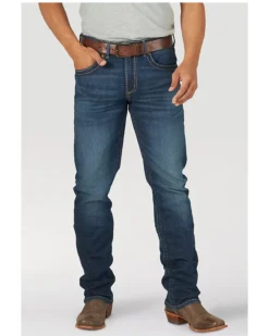Front Page 51 Rock 47 By Wrangler Men's Ruckett Dark Wash Stretch Slim Straight Jeans