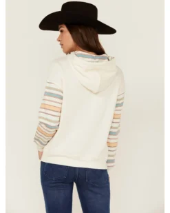 RANK 45 Women's Contrast Serape Sleeve Pullover Hoodie 9 RANK 45 Women's Contrast Serape Sleeve Pullover Hoodie -Sheplers Sales 2000358412 103 P4