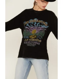 Cleo + Wolf Women's Day Dreaming, Day Drinking Graphic Thermal Pullover Sweatshirt -Sheplers Sales 2000359332 001 P2