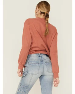 Cleo + Wolf Women's California Classic Graphic Thermal Pullover Sweatshirt -Sheplers Sales 2000359336 644 P3