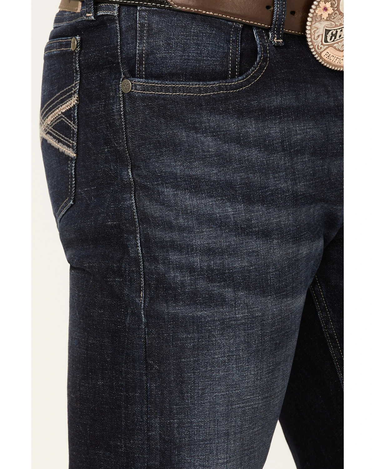 Wrangler 20X Men's Cobalt Dark Wash Stretch Slim Straight Jeans 4 Wrangler 20X Men's Cobalt Dark Wash Stretch Slim Straight Jeans - Image 2