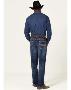 Rock 47 By Wrangler Men's Prichett Dark Wash Stretch Slim Straight Jeans 8 Rock 47 By Wrangler Men's Prichett Dark Wash Stretch Slim Straight Jeans -Sheplers Sales 2000361296 416 P3