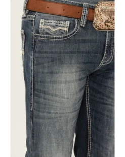 Rock & Roll Denim Men's Medium Vintage Pistol Stretch Regular Straight Jeans -Sheplers Sales 2000361609 400 P4