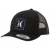 Hurley Men's Black On Black Utah Embroidered Logo Mesh-Back Trucker Hat