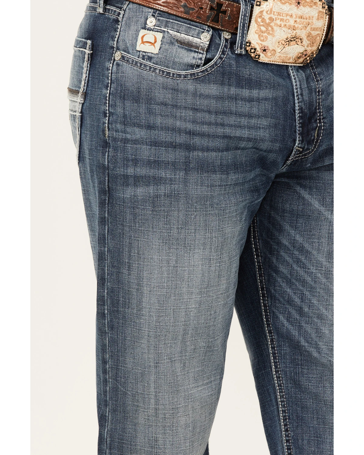 Cinch Men's Grant Medium Stonewash Broken Twill Performance Stretch Relaxed Bootcut Jeans 4 Cinch Men's Grant Medium Stonewash Broken Twill Performance Stretch Relaxed Bootcut Jeans - Image 2