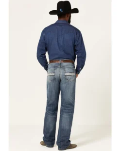 Cinch Men's Grant Medium Stonewash Broken Twill Performance Stretch Relaxed Bootcut Jeans 8 Cinch Men's Grant Medium Stonewash Broken Twill Performance Stretch Relaxed Bootcut Jeans -Sheplers Sales 2000362748 402 P3