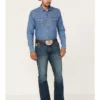 Cinch Men's Ian Dark Stonewash Performance Stretch Slim Bootcut Jeans -Sheplers Sales 2000362785 402 P1