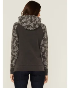 Hooey Women's Rope Like A Girl Bandana Print Pullover Hoodie Sweatshirt -Sheplers Sales 2000363502 022 P4