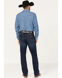 Wrangler Retro Men's Merriam Dark Wash Stretch Slim Bootcut Jeans -Sheplers Sales 2000365062 416 P4