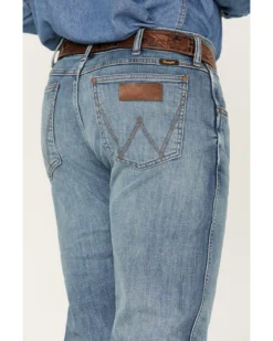 Wrangler Retro Green Men's Valley Light Wash Stretch Slim Bootcut Jeans -Sheplers Sales 2000365068 412 P4