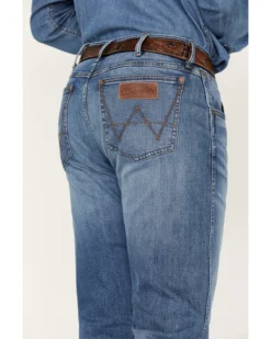 Wrangler Retro Men's Llano Light Medium Wash Stretch Slim Bootcut Jeans 9 Wrangler Retro Men's Llano Light Medium Wash Stretch Slim Bootcut Jeans -Sheplers Sales 2000365069 413 P4