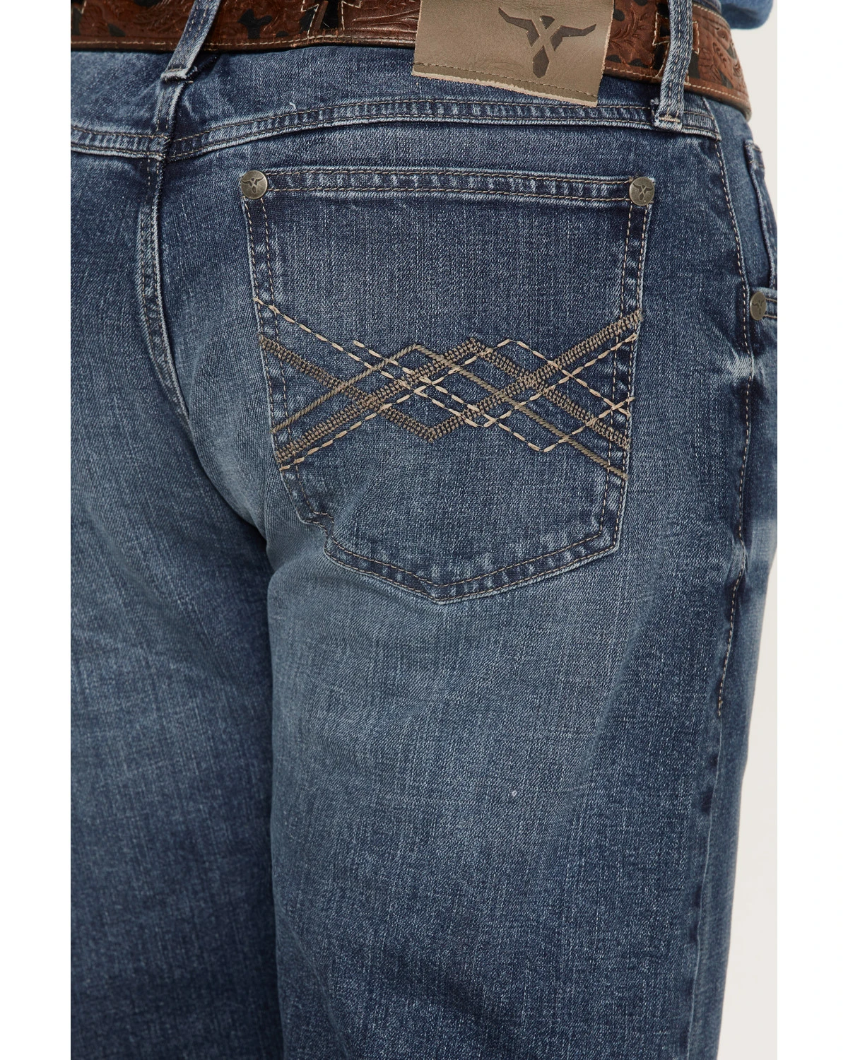 Wrangler 20X Men's Bazine Medium Wash Vintage Stretch Slim Bootcut Jeans 6 Wrangler 20X Men's Bazine Medium Wash Vintage Stretch Slim Bootcut Jeans - Image 4