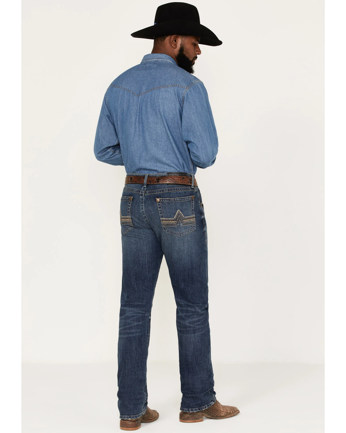 Rock 47 By Wrangler Cornflower Medium Dark Wash Stretch Slim Straight Jeans 5 Rock 47 By Wrangler Cornflower Medium Dark Wash Stretch Slim Straight Jeans - Image 3