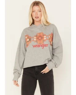 Wrangler Retro Women's Southwestern Print Cropped Hoodie