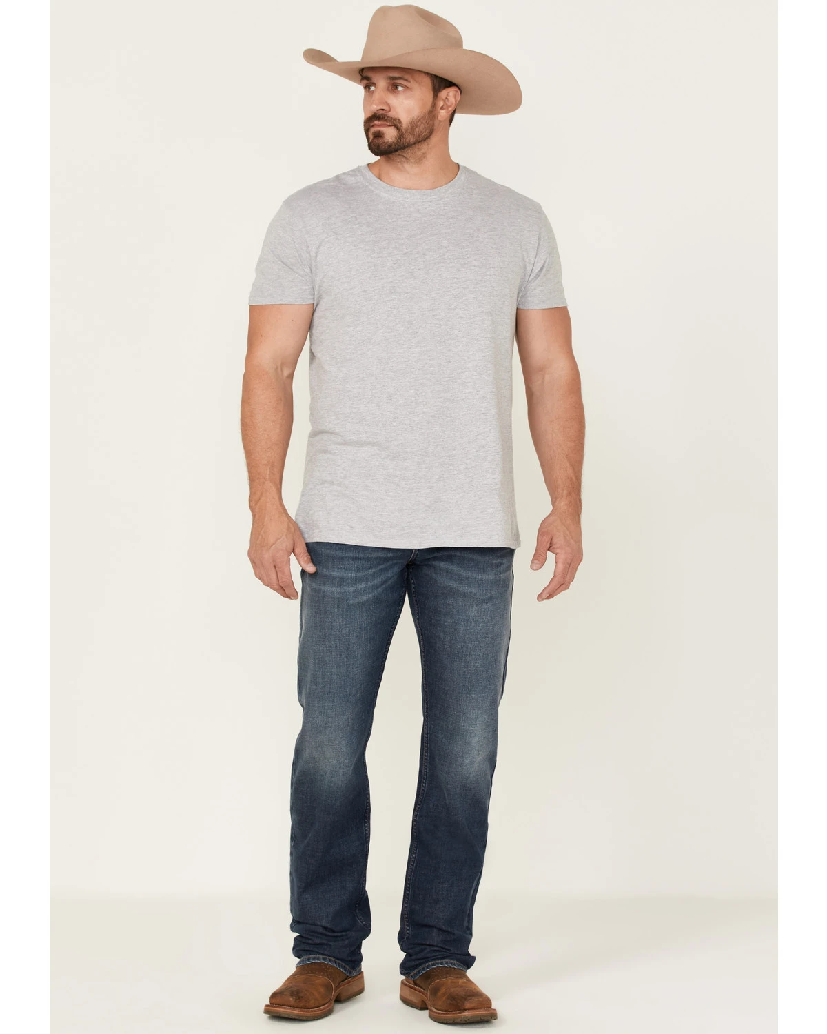 Moonshine Spirit Men's Corral Dust Medium Dark Wash Stretch Slim Straight Jeans 3 Moonshine Spirit Men's Corral Dust Medium Dark Wash Stretch Slim Straight Jeans