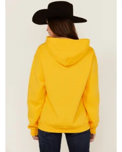 Paramount Network's Yellowstone Women's Yellowstone Lone Cowboy Mustard Graphic Hoodie -Sheplers Sales 2000365391 702 P4
