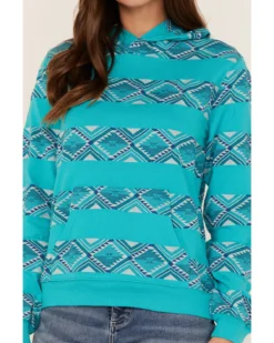 RANK 45 Women's Southwestern Stripe Pullover Sweatshirt Hoodie -Sheplers Sales 2000365666 440 P3