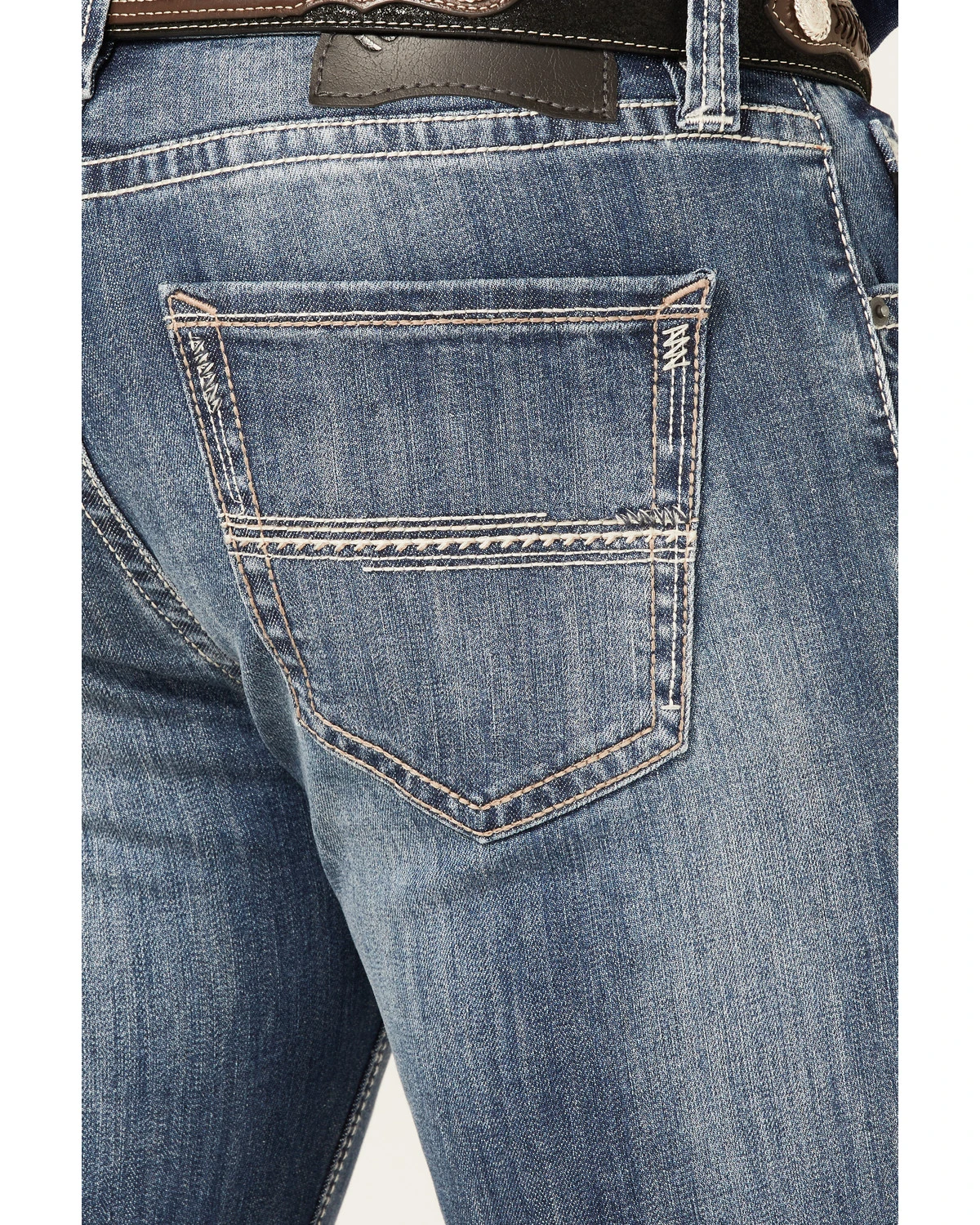 Rock & Roll Denim Men's Revolver Medium Wash Reflex Stretch Slim Straight Jeans 4 Rock & Roll Denim Men's Revolver Medium Wash Reflex Stretch Slim Straight Jeans - Image 2