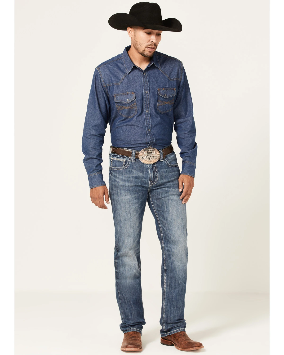 Rock & Roll Denim Men's Revolver Medium Wash Reflex Stretch Slim Straight Jeans 5 Rock & Roll Denim Men's Revolver Medium Wash Reflex Stretch Slim Straight Jeans - Image 3