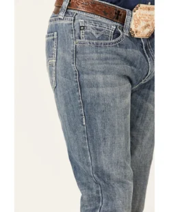 Rock & Roll Denim Men's Double Barrel Medium Wash Relaxed Bootcut Jeans -Sheplers Sales 2000367648 203 P4