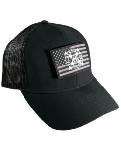 Howitzer Men's Circle Logo Flag Patch Mesh Back Trucker Cap
