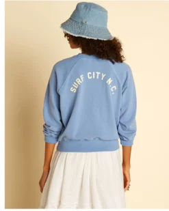 Billabong X Wrangler Women's On The Rise Surf City Graphic Sweatshirt 7 Billabong X Wrangler Women's On The Rise Surf City Graphic Sweatshirt -Sheplers Sales 2000368003 650 P3