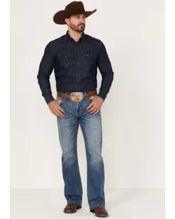 Rock & Roll Men's Vintage Medium Double Revolver Reflex Stretch Relaxed Bootcut Jeans -Sheplers Sales 2000368869 414 P3