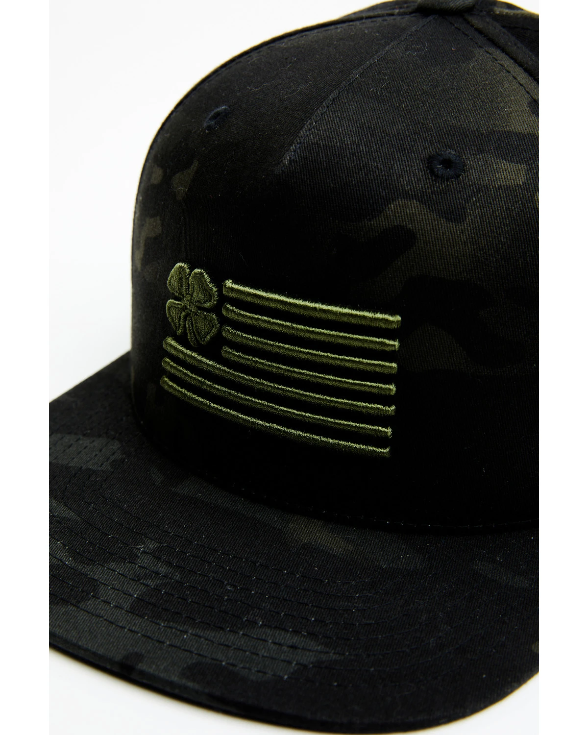 Black Clover Men's Camo Print Clover Nation Embroidered Flag Solid Ball Cap 4 Black Clover Men's Camo Print Clover Nation Embroidered Flag Solid Ball Cap - Image 2