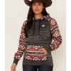 Hooey Women's Southwestern Contrast Print Summit Hoodie -Sheplers Sales 2000369085 022 P1