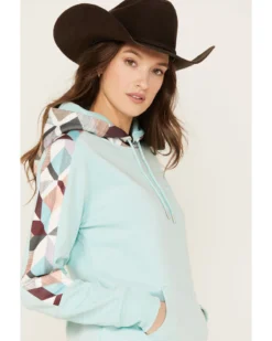 Hooey Women's Southwestern Print Contrast Canyon Hoodie -Sheplers Sales 2000369089 400 P2