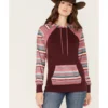 Hooey Women's Serape Stripe Contrast Print Savannah Hoodie -Sheplers Sales 2000369090 642 P1