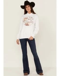 Goodie Two Sleeves Women's You Had Me At Howdy White Graphic Hoodie -Sheplers Sales 2000371376 100 P4