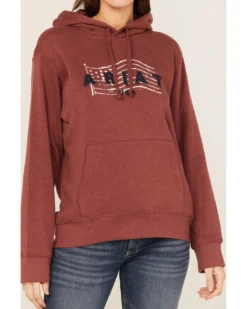 Ariat Women's R.E.A.L. USA Chest Logo Hoodie -Sheplers Sales 2000371929 600 P3