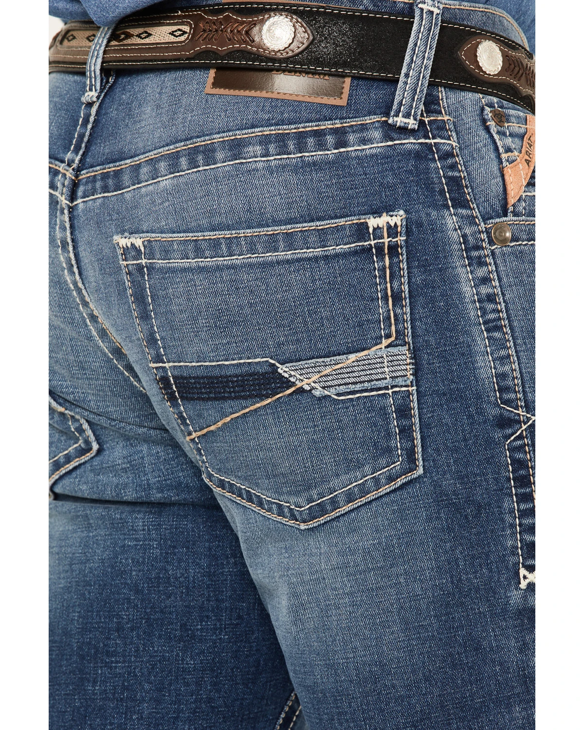 Ariat Men's M4 Walden Claudio Medium Wash Stretch Relaxed Straight Jeans 5 Ariat Men's M4 Walden Claudio Medium Wash Stretch Relaxed Straight Jeans - Image 3