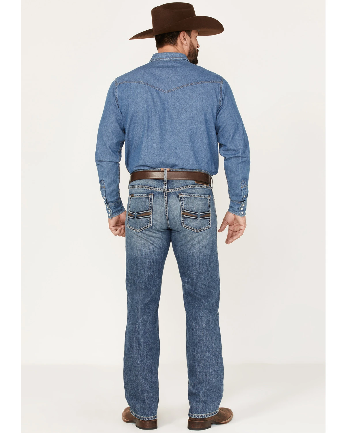 Ariat Men's M7 Branson Merrick Medium Wash Slim Straight Jeans 5 Ariat Men's M7 Branson Merrick Medium Wash Slim Straight Jeans - Image 3