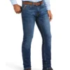 Ariat Men's M8 Kelton Bodine Medium Wash Modern Tek Stretch Slim Leg Jeans -Sheplers Sales 2000371958 400 P1