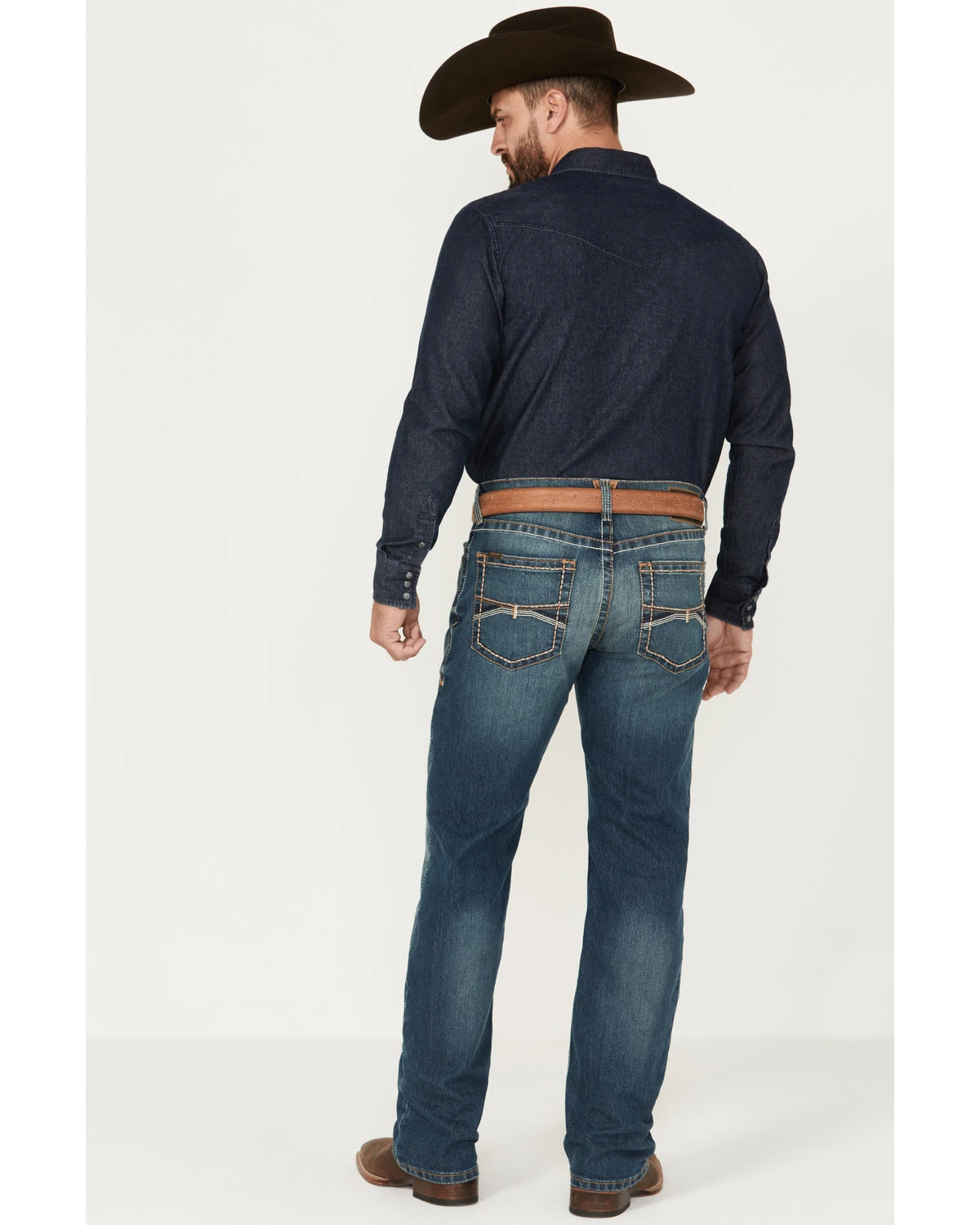 Ariat Men's M4 Cayman Ramos Medium Wash Relaxed Boot Stretch Denim Jeans 5 Ariat Men's M4 Cayman Ramos Medium Wash Relaxed Boot Stretch Denim Jeans - Image 3